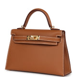 Hermes Kelly Sellier 20 Gold Epsom Gold Hardware