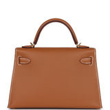 Hermes Kelly Sellier 20 Gold Epsom Gold Hardware