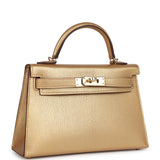 Hermes Kelly Sellier 20 Dore Chevre Chamkilight Permabrass Hardware