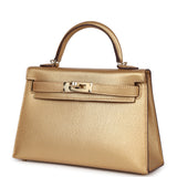 Hermes Kelly Sellier 20 Dore Chevre Chamkilight Permabrass Hardware