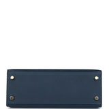 Hermes Kelly Sellier 25 Bleu De Prusse Epsom Gold Hardware