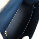 Hermes Kelly Sellier 25 Bleu De Prusse Epsom Gold Hardware