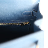 Hermes Kelly Sellier 25 Bleu De Prusse Epsom Gold Hardware