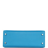 Hermes Kelly Sellier 25 Bleu Zanzibar Chevre Palladium Hardware