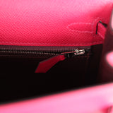 Hermes Kelly Sellier 25 Framboise Verso Epsom Palladium Hardware