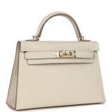 Hermes Kelly Sellier 20 Craie Epsom Permabrass Hardware