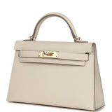 Hermes Kelly Sellier 20 Craie Epsom Permabrass Hardware