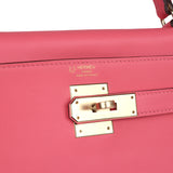 Hermes Special Order (HSS) Kelly Retourne 28 Rose Azalee and Vert Vertigo Swift Gold Hardware