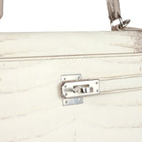 Hermes Kelly Retourne 25 Himalaya Niloticus Crocodile Palladium Hardware