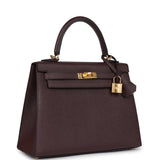 Hermes Kelly Sellier 25 Rouge Sellier Epsom Gold Hardware