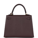 Hermes Kelly Sellier 25 Rouge Sellier Epsom Gold Hardware