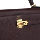 Hermes Kelly Sellier 25 Rouge Sellier Epsom Gold Hardware