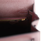 Hermes Kelly Sellier 25 Rouge Sellier Epsom Gold Hardware