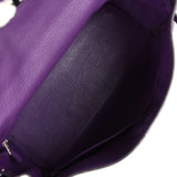 Pre-owned Hermes Kelly Retourne 35 Ultraviolet Clemence Palladium Hardware