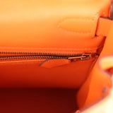 Pre-owned Hermes Kelly Retourne 28 Vibrato Orange EvercalfGold Hardware