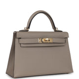 Hermes Special Order (HSS) Kelly Sellier 20 Gris Asphalte Verso Epsom Permabrass Hardware