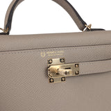 Hermes Special Order (HSS) Kelly Sellier 20 Gris Asphalte Verso Epsom Permabrass Hardware