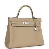 Hermes Kelly Retourne 35 Trench Togo Palladium Hardware