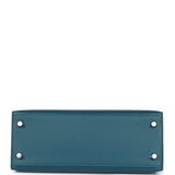 Hermes Kelly Sellier 25 Vert Bosphore Verso Madame Palladium Hardware