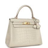 Hermes Kelly Retourne 28 Beton Matte Alligator Gold Hardware