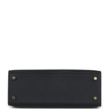 Hermes Kelly Sellier 25 Black Epsom Gold Hardware