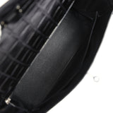 Pre-owned Hermes Kelly Retourne 32 SO Black Matte Niloticus Crocodile Black Hardware