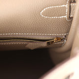 Pre-owned Hermes Kelly Retourne 35 Etoupe Togo Gold Hardware