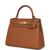 Hermes Kelly Sellier 28 Gold Epsom Gold Hardware