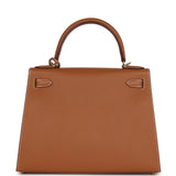 Hermes Kelly Sellier 28 Gold Epsom Gold Hardware