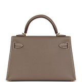 Hermes Kelly Sellier 20 Etoupe Epsom Gold Hardware