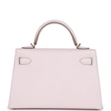 Hermes Special Order (HSS) Kelly Sellier 20 Mauve Pale Verso Chevre Mysore Permabrass Hardware