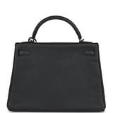 Pre-owned Hermes Kelly Retourne 32 Plomb Clemence Palladium Hardware