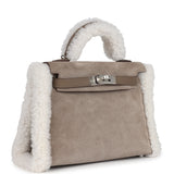 Hermes Teddy Kelly 20 Gris Caillou and Etoupe Swift Palladium Hardware