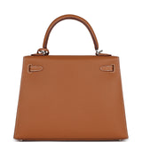 Hermes Kelly Sellier 25 Gold Epsom Palladium Hardware