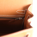 Hermes Kelly Sellier 25 Gold Epsom Palladium Hardware