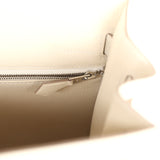 Hermes Kelly Sellier 32 Craie Epsom Palladium Hardware