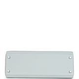 Hermes Kelly Retourne 32 Bleu Pale Clemence Palladium Hardware