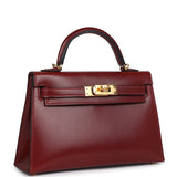 Hermes Kelly Sellier 20 Rouge H Box Gold Hardware