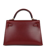 Hermes Kelly Sellier 20 Rouge H Box Gold Hardware