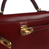 Hermes Kelly Sellier 20 Rouge H Box Gold Hardware