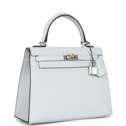 Hermes Kelly Sellier 25 Gris Platine Epsom Electrum Hardware