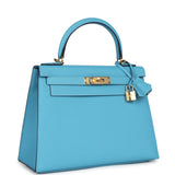 Hermes Kelly Sellier 28 Bleu du Nord Epsom Gold Hardware