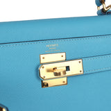 Hermes Kelly Sellier 28 Bleu du Nord Epsom Gold Hardware