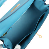 Hermes Kelly Sellier 28 Bleu du Nord Epsom Gold Hardware