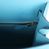 Hermes Kelly Sellier 28 Bleu du Nord Epsom Gold Hardware