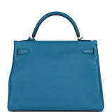 Hermes Kelly Retourne 32 Cobalt Clemence Palladium Hardware