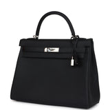 Hermes Kelly Retourne 32 Black Togo Palladium Hardware