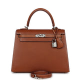 Hermes Kelly Sellier 25 Fauve Barenia Palladium Hardware