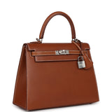 Hermes Kelly Sellier 25 Fauve Barenia Palladium Hardware