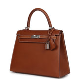 Hermes Kelly Sellier 25 Fauve Barenia Palladium Hardware